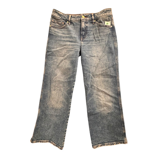 Jeans Cropped By Express In Blue Denim, Size:4