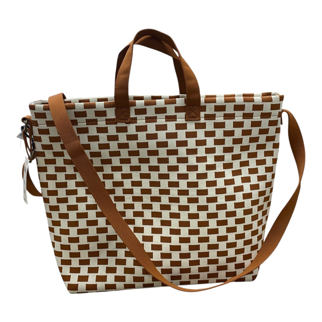 Handbag By Duluth Trading In Brown & Cream, Size:Large