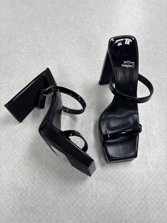 Sandals Heels Block By Jeffery Campbell In Black, Size:7