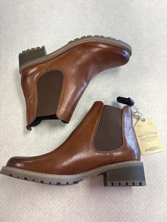 Boots Ankle Heels By Telluride In Brown, Size:9.5