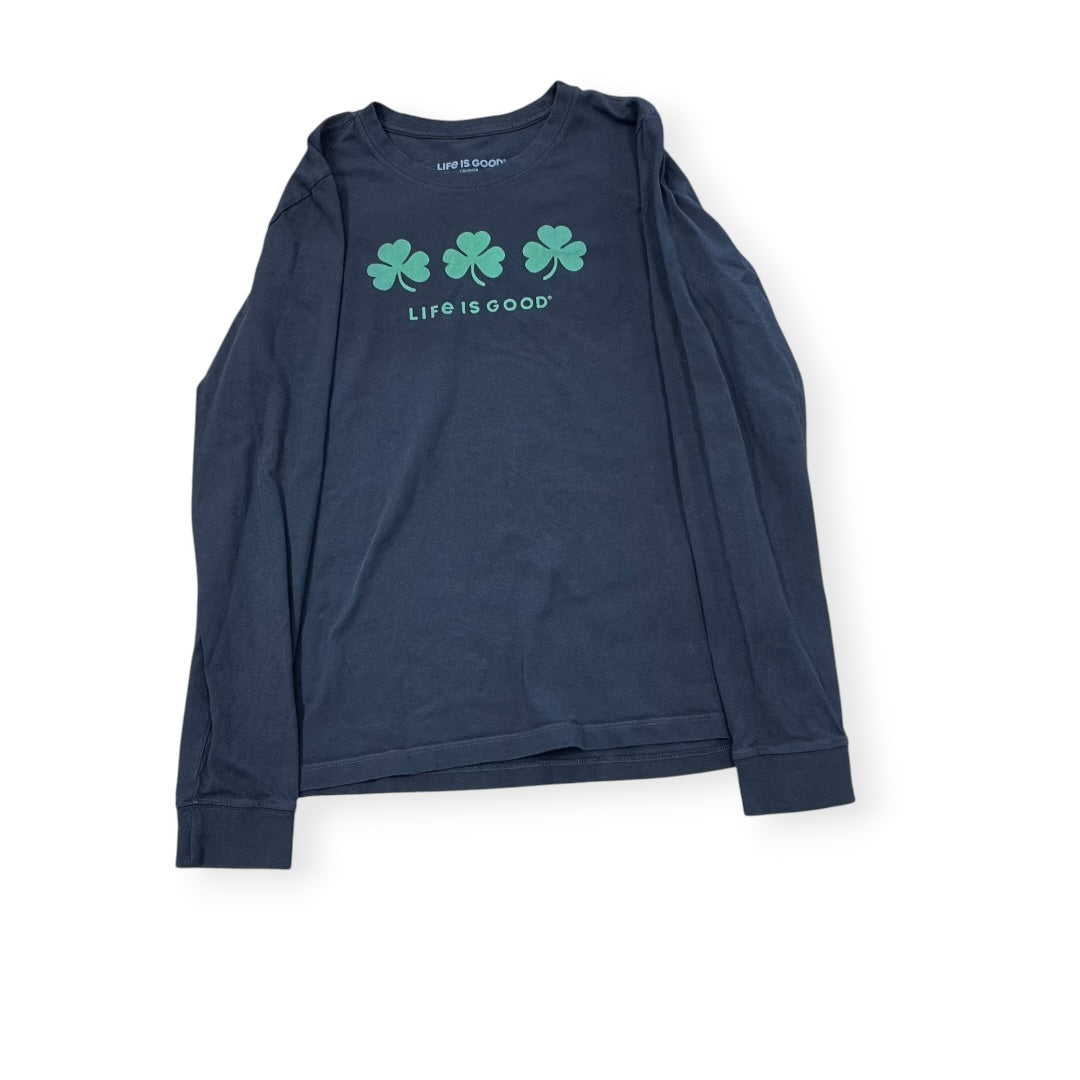 Top Ls By Life Is Good In Grey, Size:L