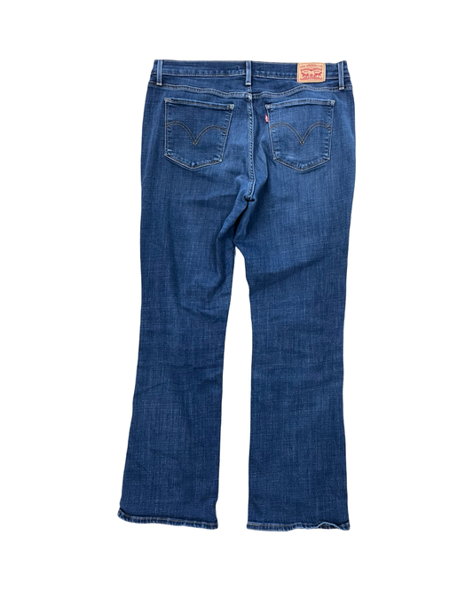 Jeans Boot Cut By Levis In Blue Denim, Size:14