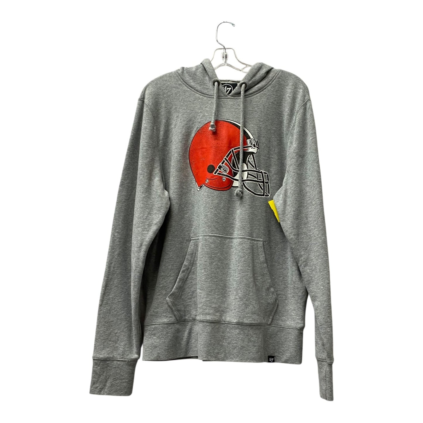 Athletic Top Ls Hoodie By 47 In Grey, Size:L