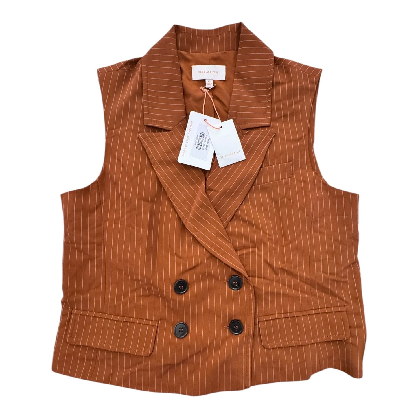 Top Sleeveless By Skies Are Blue In Brown, Size:Xs