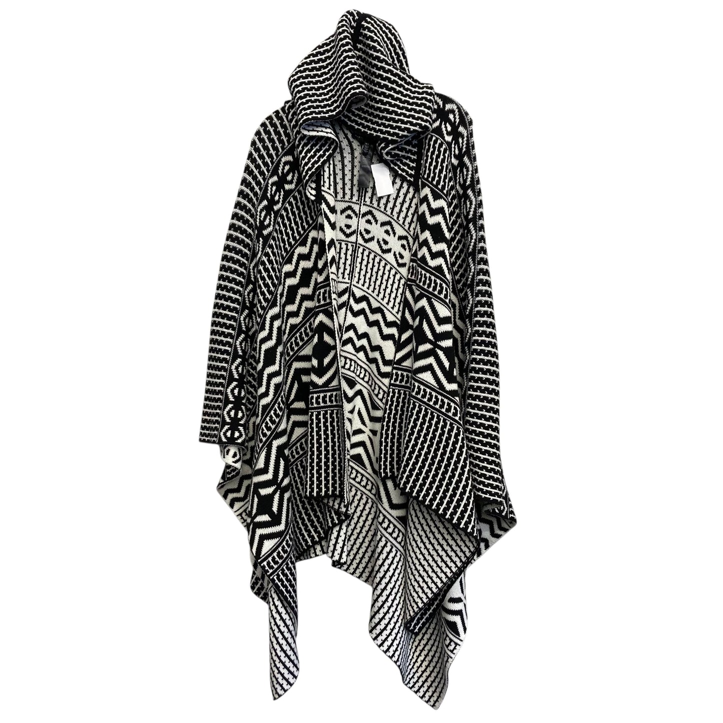 Poncho By White House Black Market In Black & White, Size:M