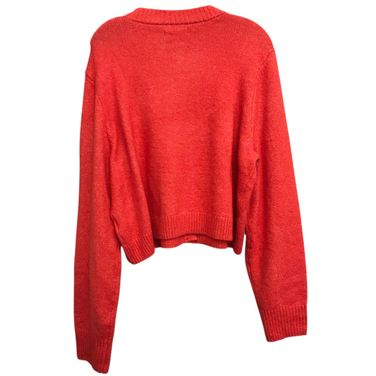 Sweater Cardigan By American Eagle In Red, Size:1X
