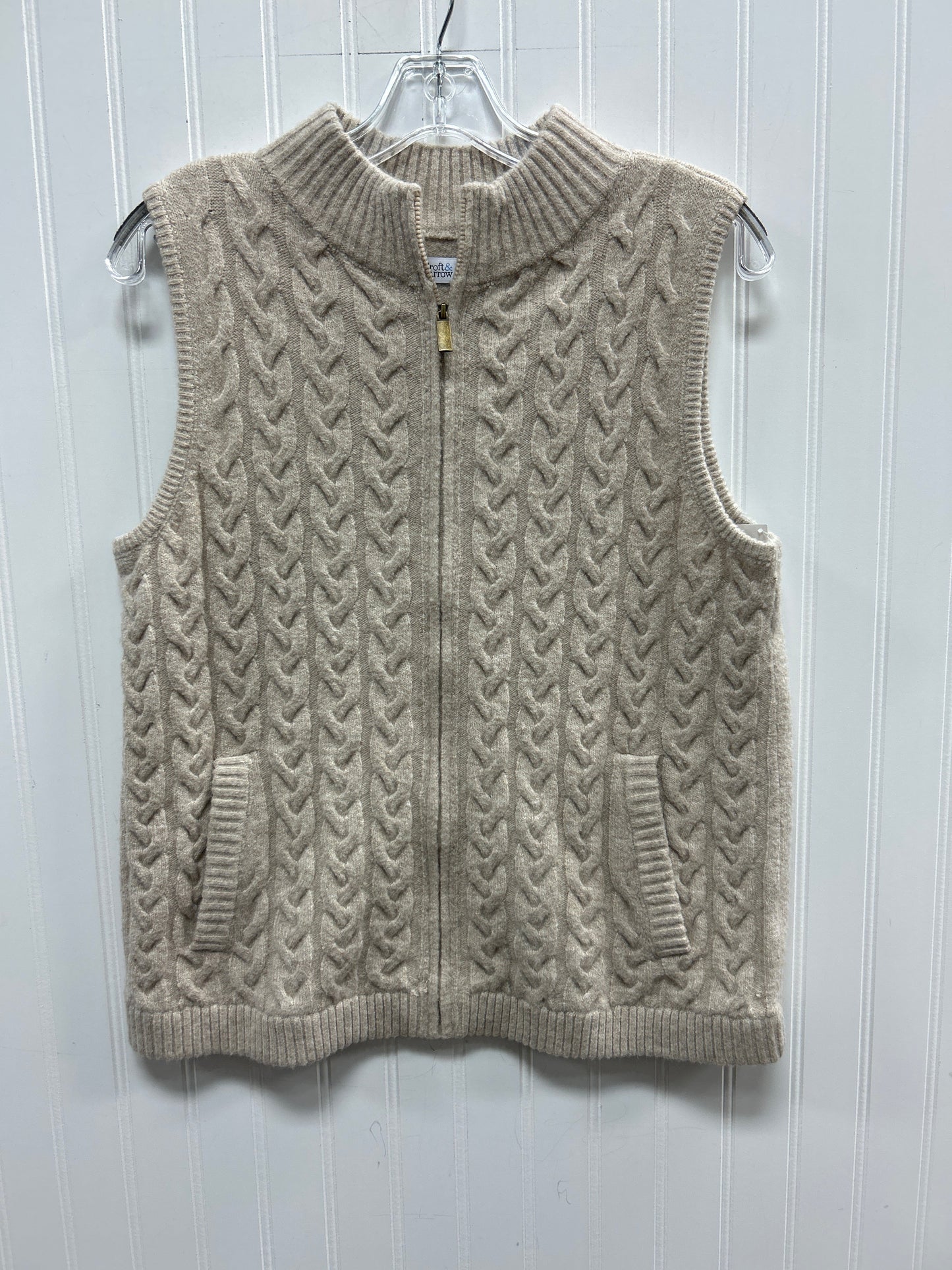 Vest Fleece By Croft And Barrow In Cream, Size:M