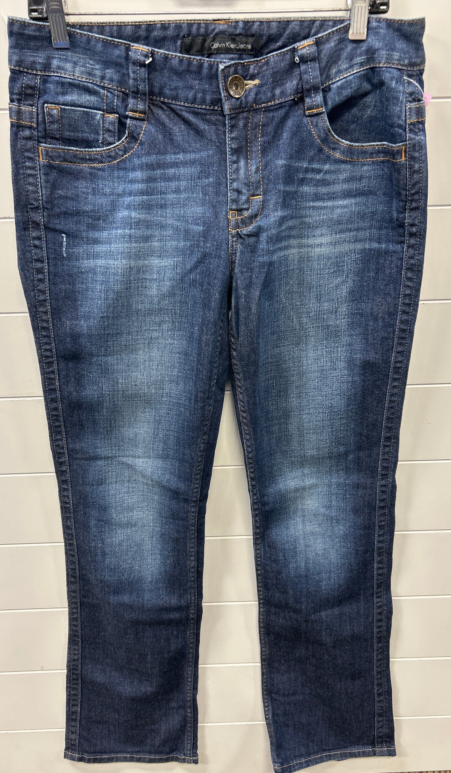 Jeans Boot Cut By Calvin Klein In Blue Denim, Size:8