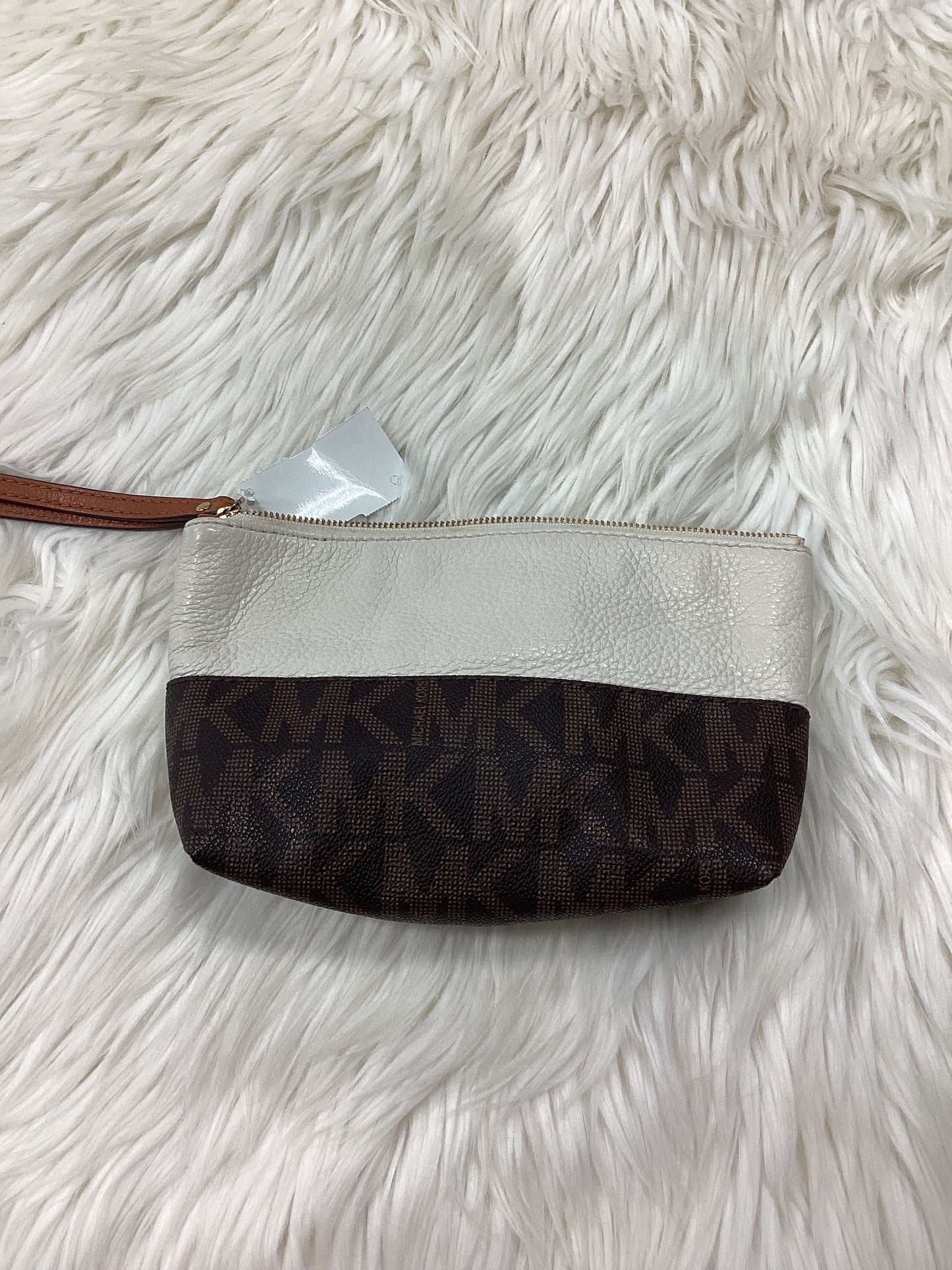 Wristlet By Michael By Michael Kors In Brown & Cream, Size:Large