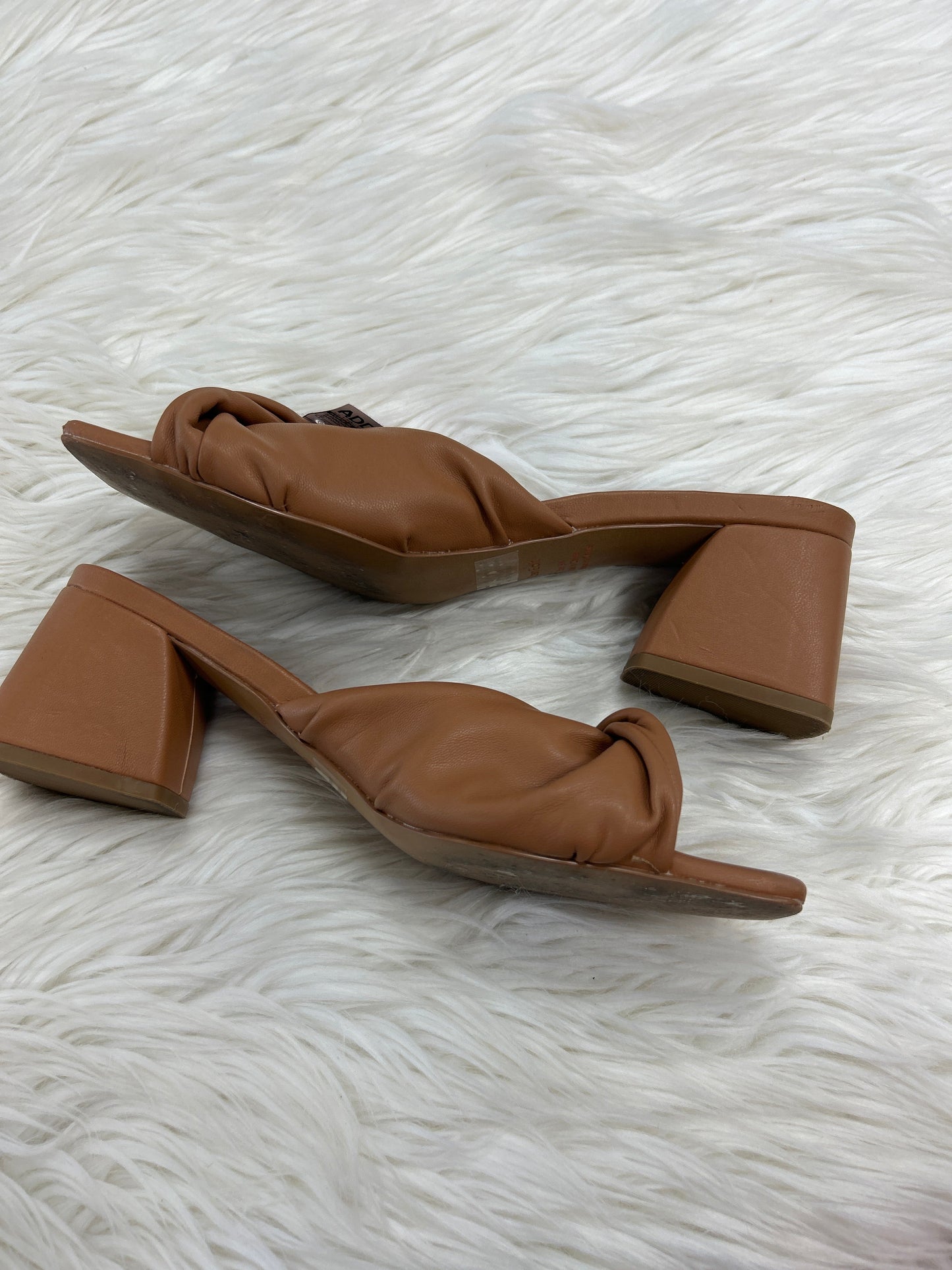 Sandals Heels Block By Open Edit In Brown, Size:9