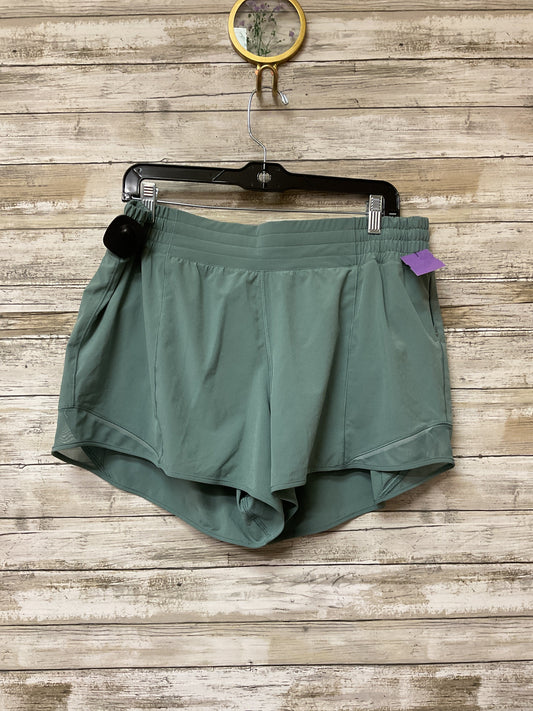 Athletic Shorts By Lululemon In Green, Size:14