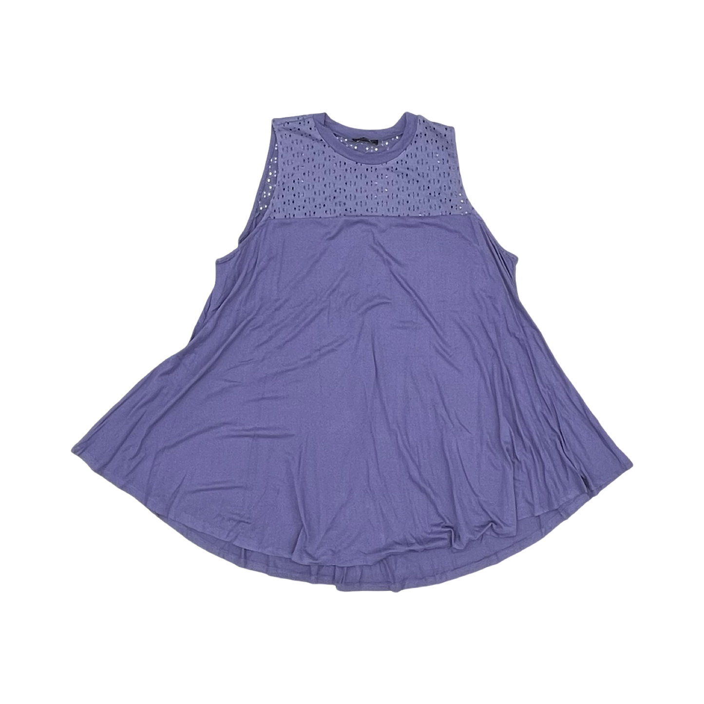 Blouse Sleeveless By Lane Bryant In Purple, Size:3X