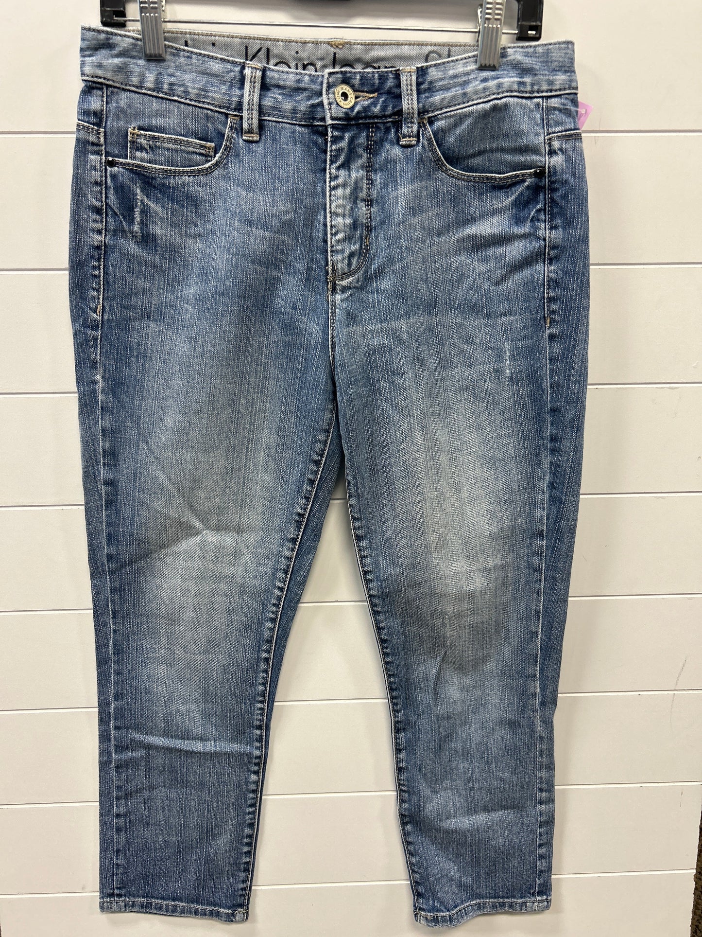 Jeans Straight By Calvin Klein In Blue Denim, Size:6