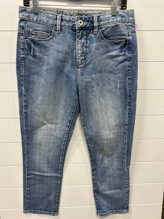 Jeans Straight By Calvin Klein In Blue Denim, Size:6