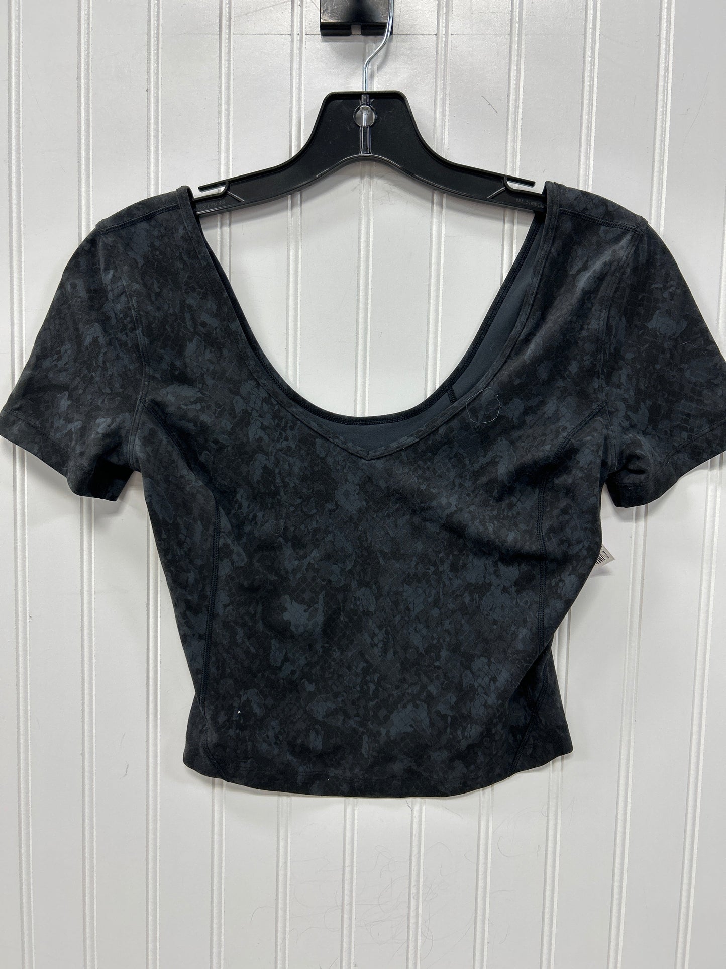 Athletic Top Ss By Lululemon In Black, Size:S