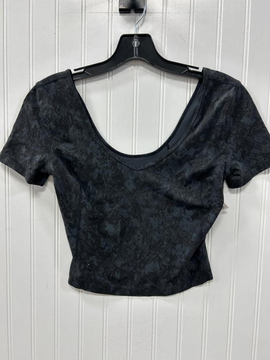 Athletic Top Ss By Lululemon In Black, Size:S
