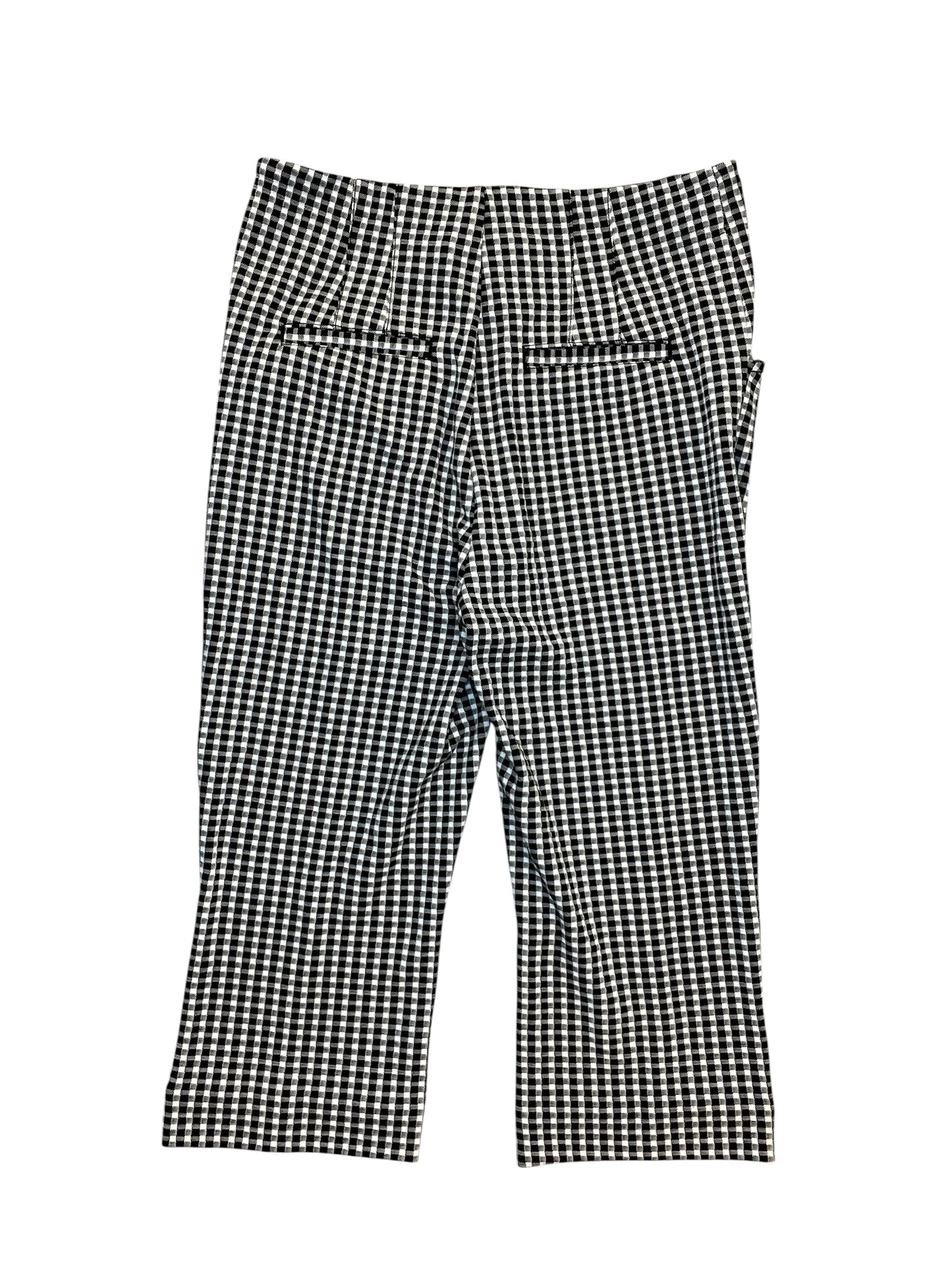 Pants Cropped By Maeve In Black & White, Size:M