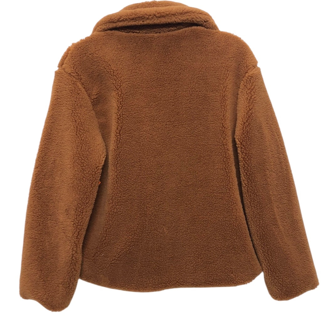 Jacket Faux Fur & Sherpa By Gap In Brown, Size:Xs