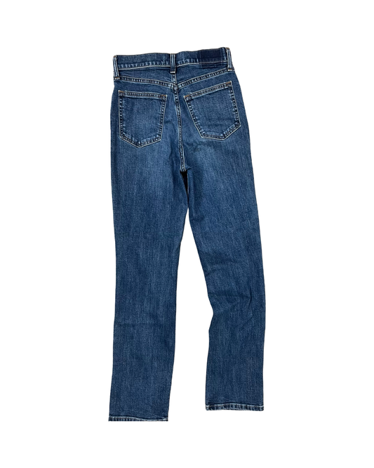 Jeans Straight By Abercrombie And Fitch In Blue Denim, Size:0