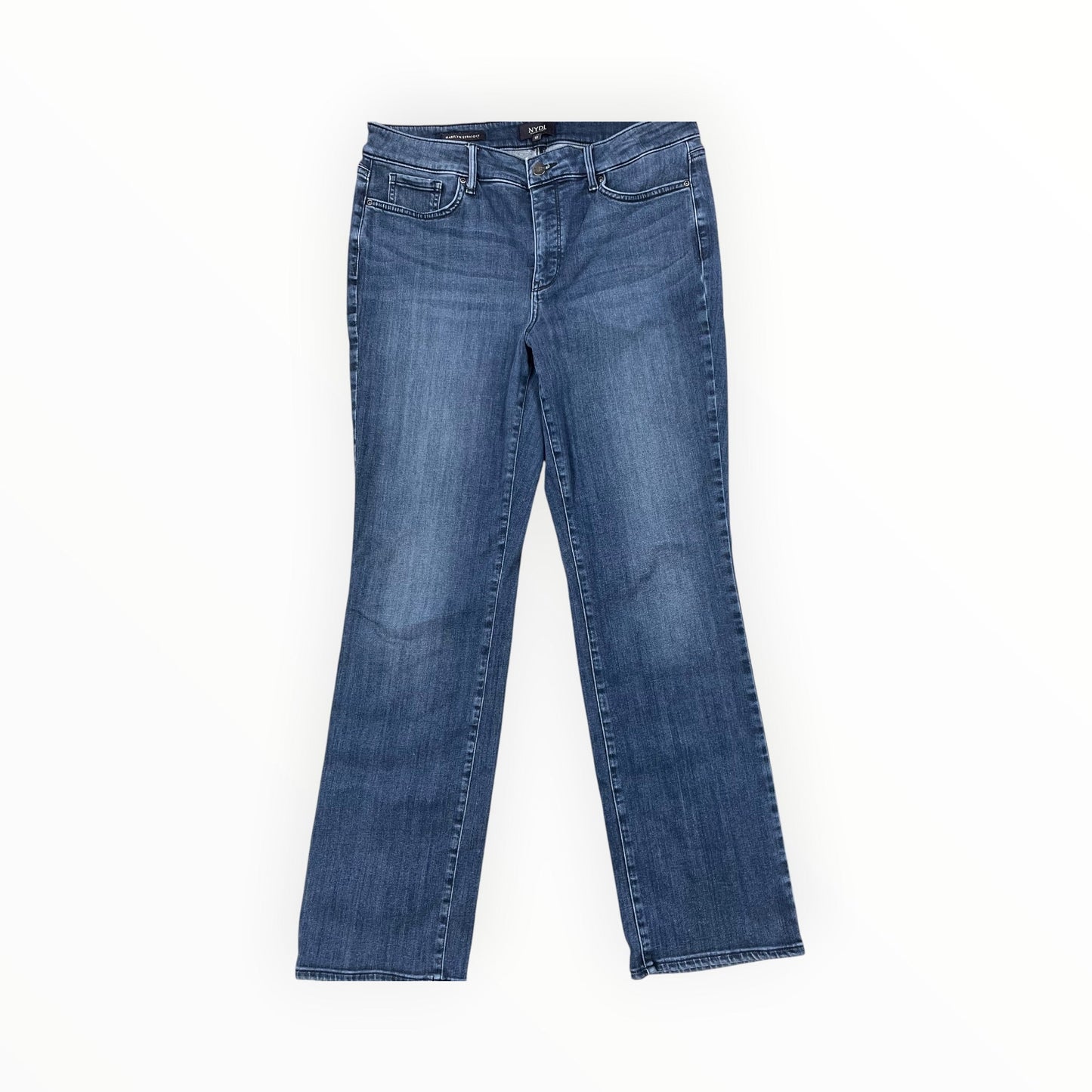 Jeans Straight By Not Your Daughters Jeans In Blue Denim, Size:12