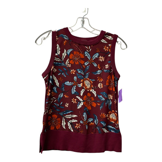 Top Sleeveless By Ann Taylor In Red, Size:Xs