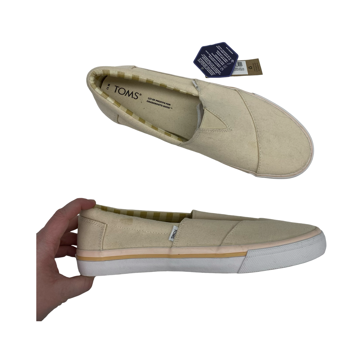 Shoes Flats By Toms In Tan, Size:11