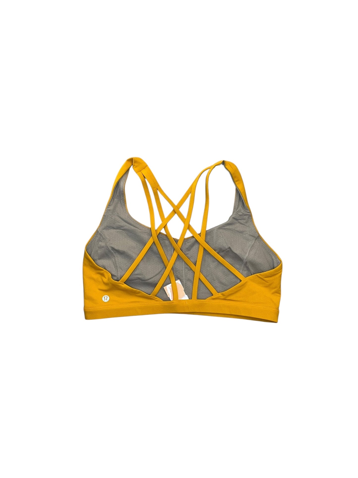 Athletic Bra By Lululemon In Yellow, Size:M