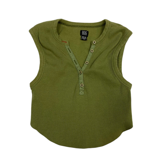 Top Sleeveless By Bdg In Green, Size:Xs