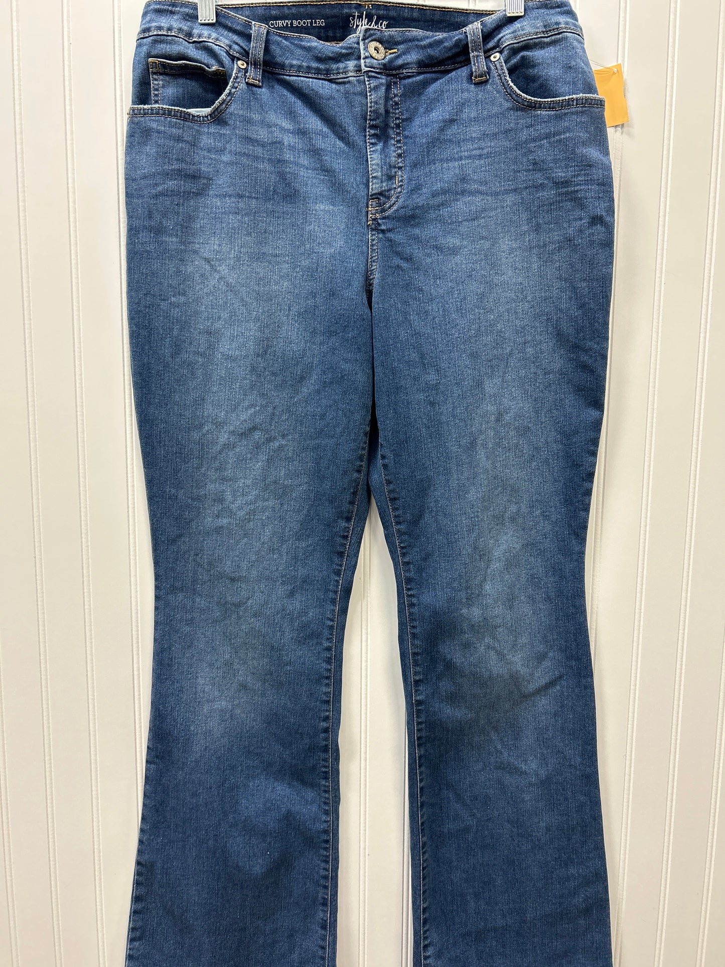 Jeans Boot Cut By Style And Co Collection Women In Blue Denim, Size:14