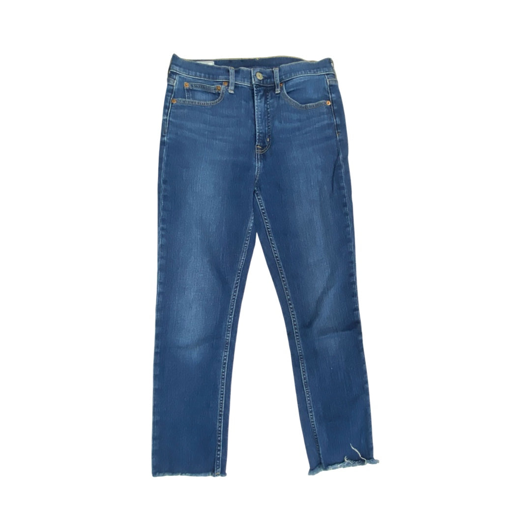 Jeans Straight By Gap In Blue Denim, Size:6