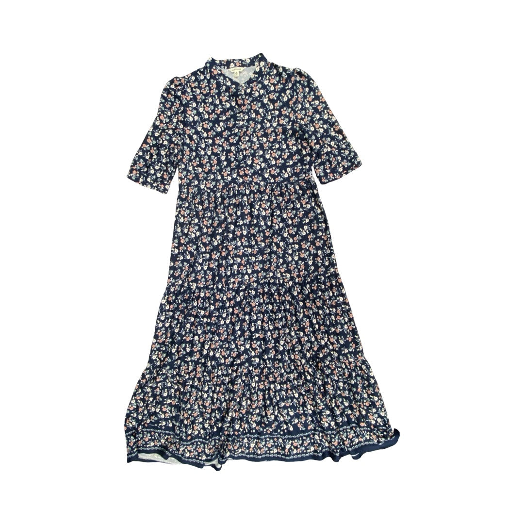 Dress Casual Maxi By Max Studio In Blue & Orange, Size:M
