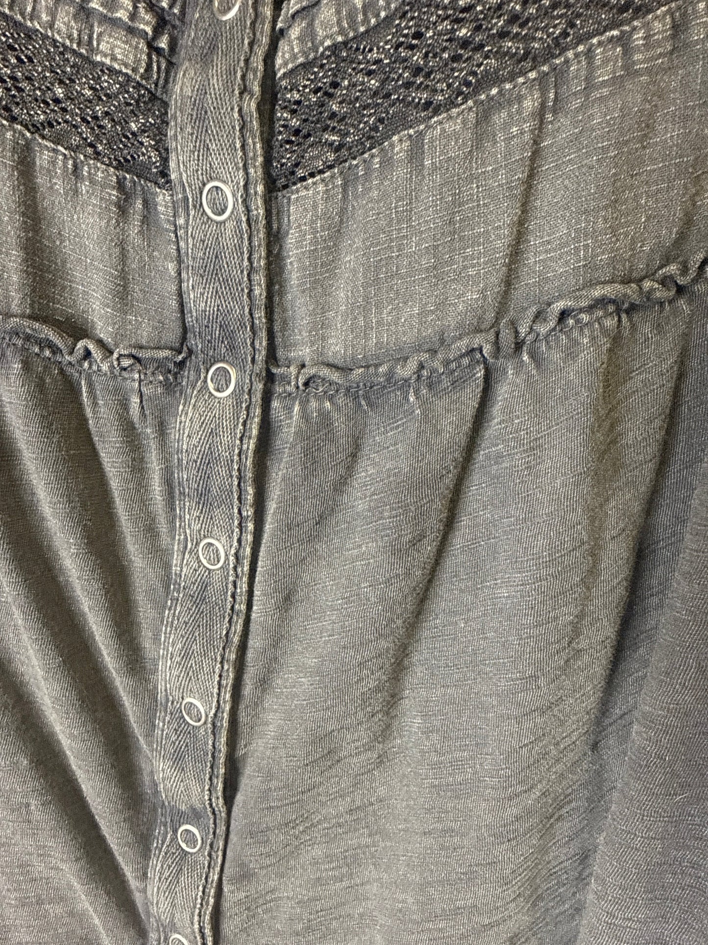 Top Sleeveless By Lucky Brand In Grey, Size: Xxl