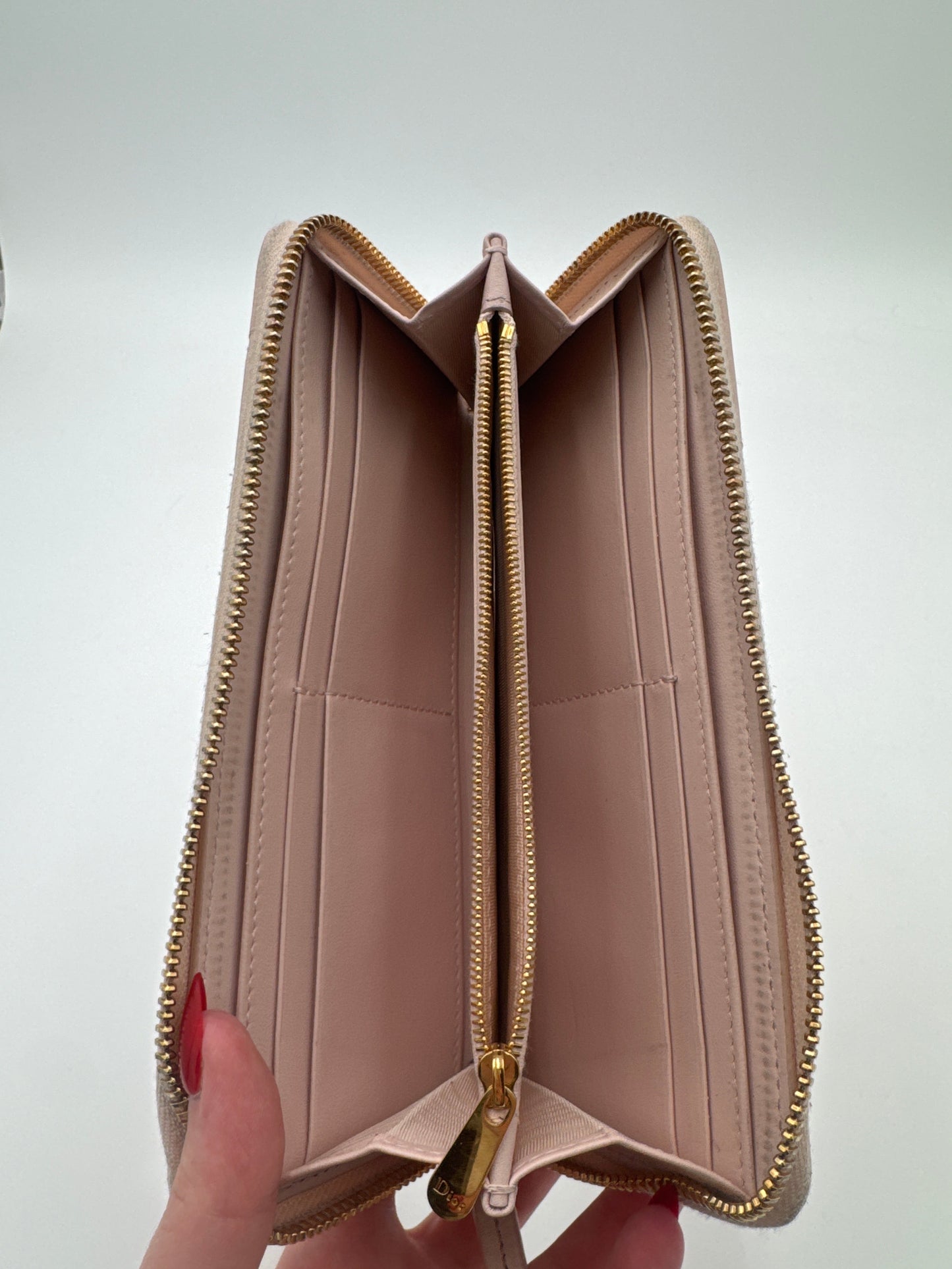 Wallet Luxury Designer By Dior In Pink, Size:Large
