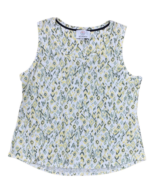 Top Sleeveless By Clothes Mentor In Green & Yellow, Size:1X
