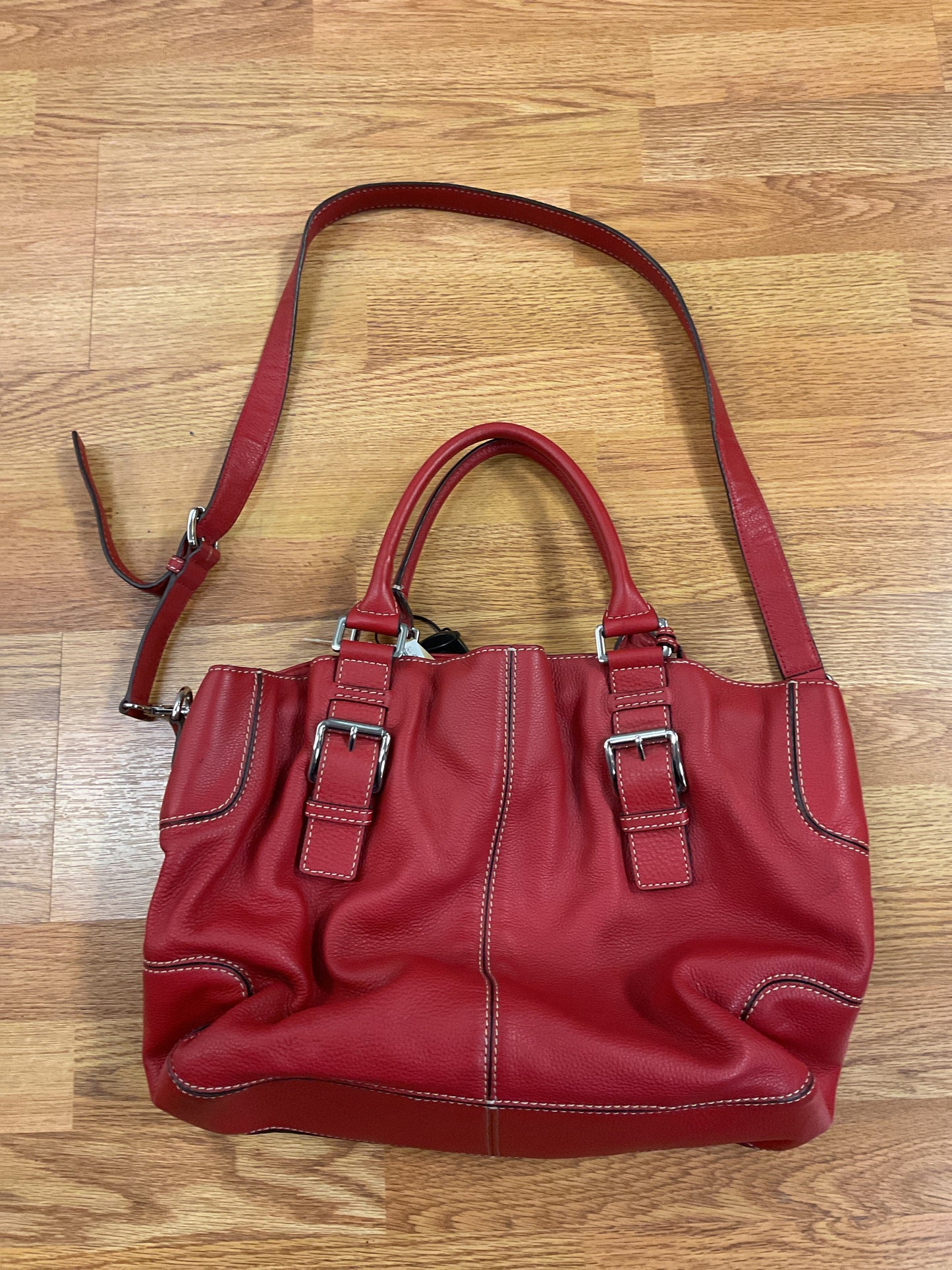 Handbag Designer By Michael Kors In Red, Size:Medium