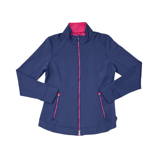 Athletic Jacket By Zero Restriction In Blue & Pink, Size:M