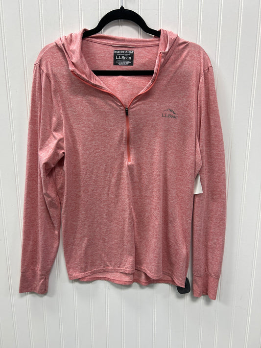 Athletic Top Ls Hoodie By L.L. Bean In Pink, Size:L