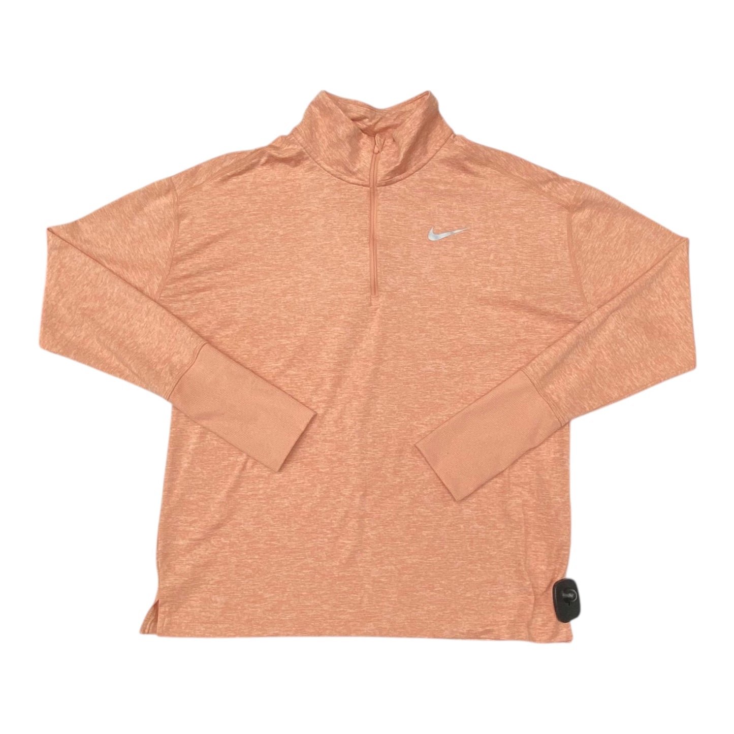 Athletic Top Ls Collar By Nike Apparel In Orange, Size:M