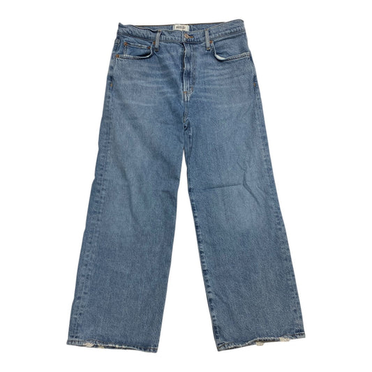 Jeans Wide Leg By Agolde In Blue Denim, Size:8
