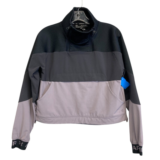 Athletic Jacket By Under Armour In Black & Grey, Size:Xs