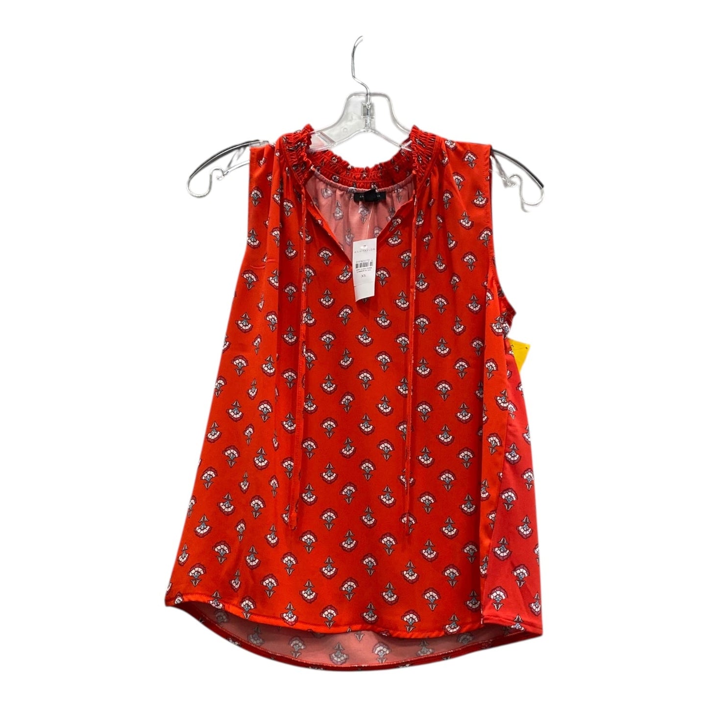 Top Sleeveless By Ann Taylor In Red, Size:Xs