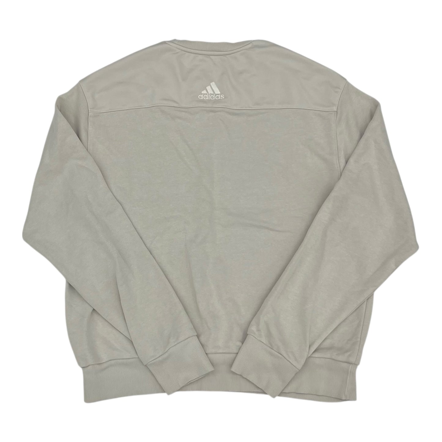 Athletic Sweatshirt Crewneck By Adidas In Tan, Size:L
