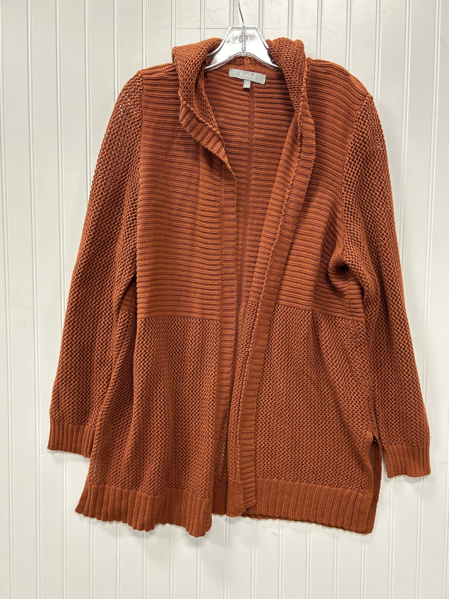 Sweater Cardigan By Marled In Orange, Size:1X