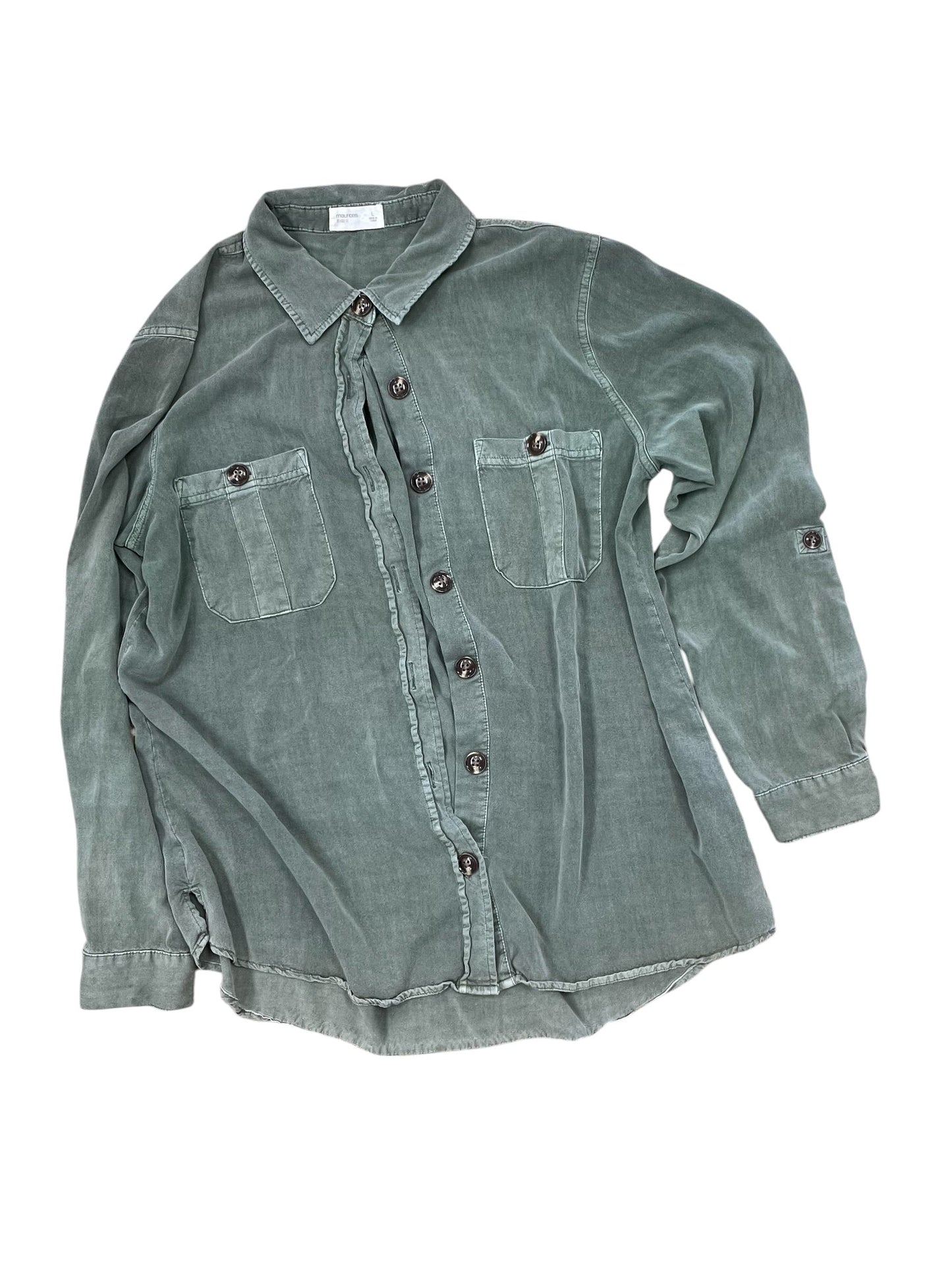 Top Ls By Maurices In Green, Size:L