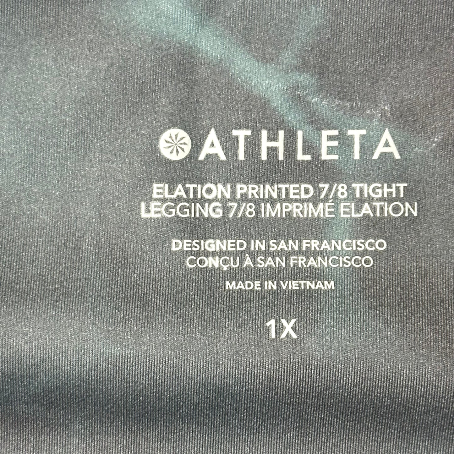 Athletic Leggings By Athleta In Tie Dye Print, Size: 1x