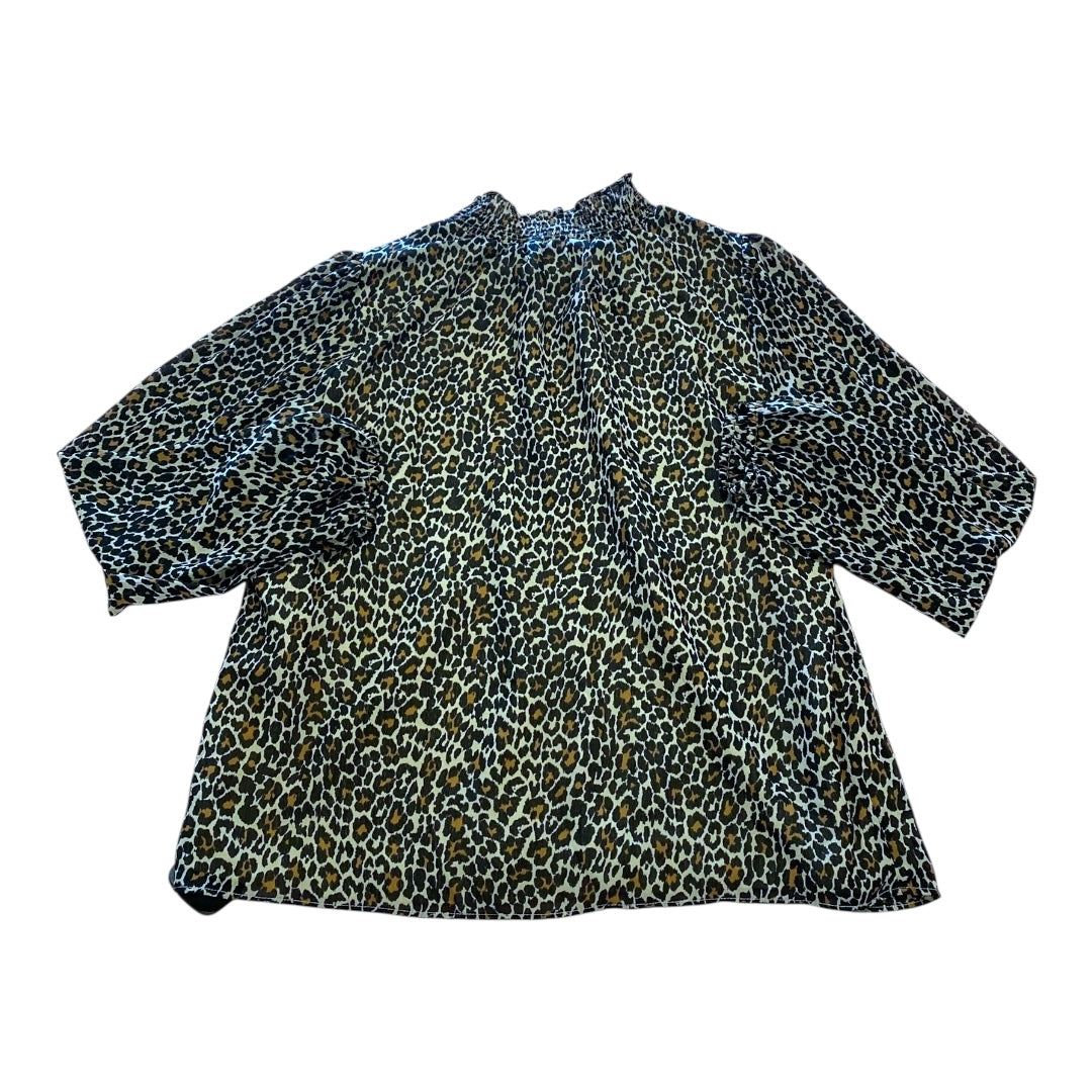 Top Ls By J. Crew In Animal Print, Size:M