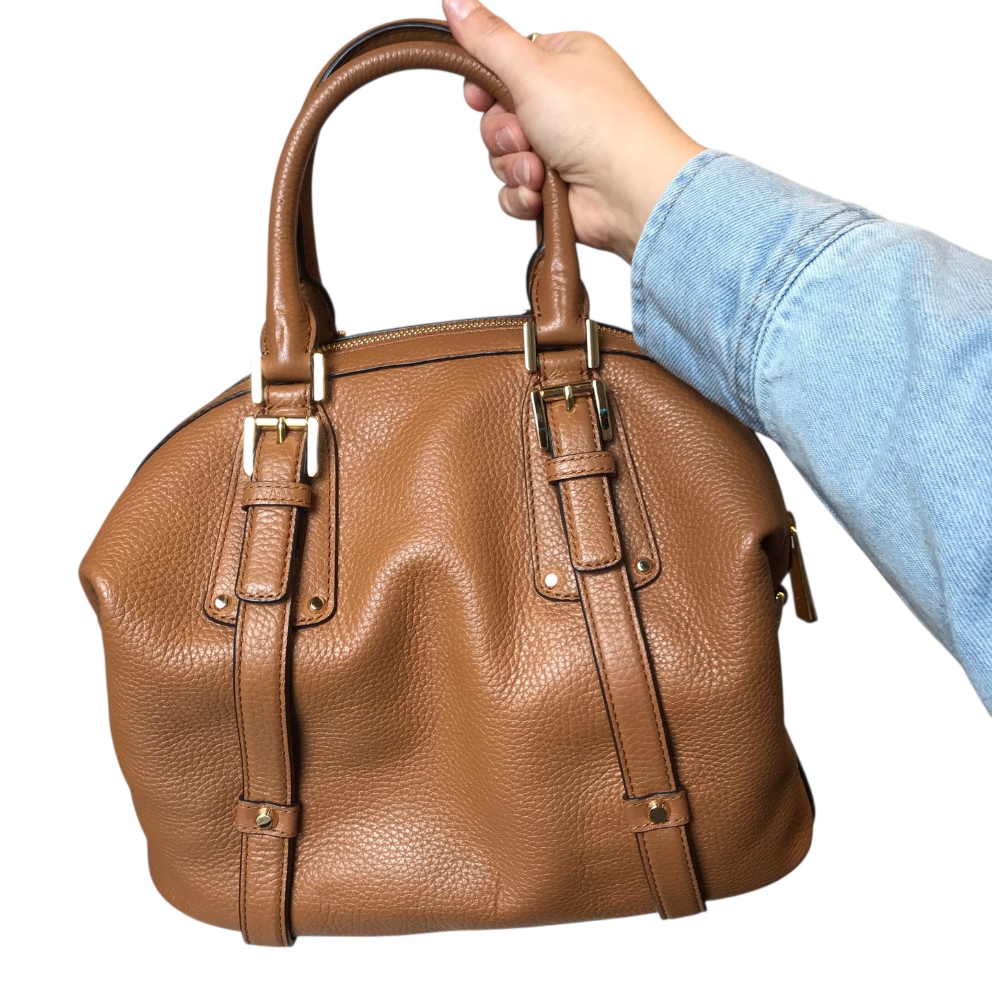 Handbag Designer By Michael Kors In Brown, Size:Medium