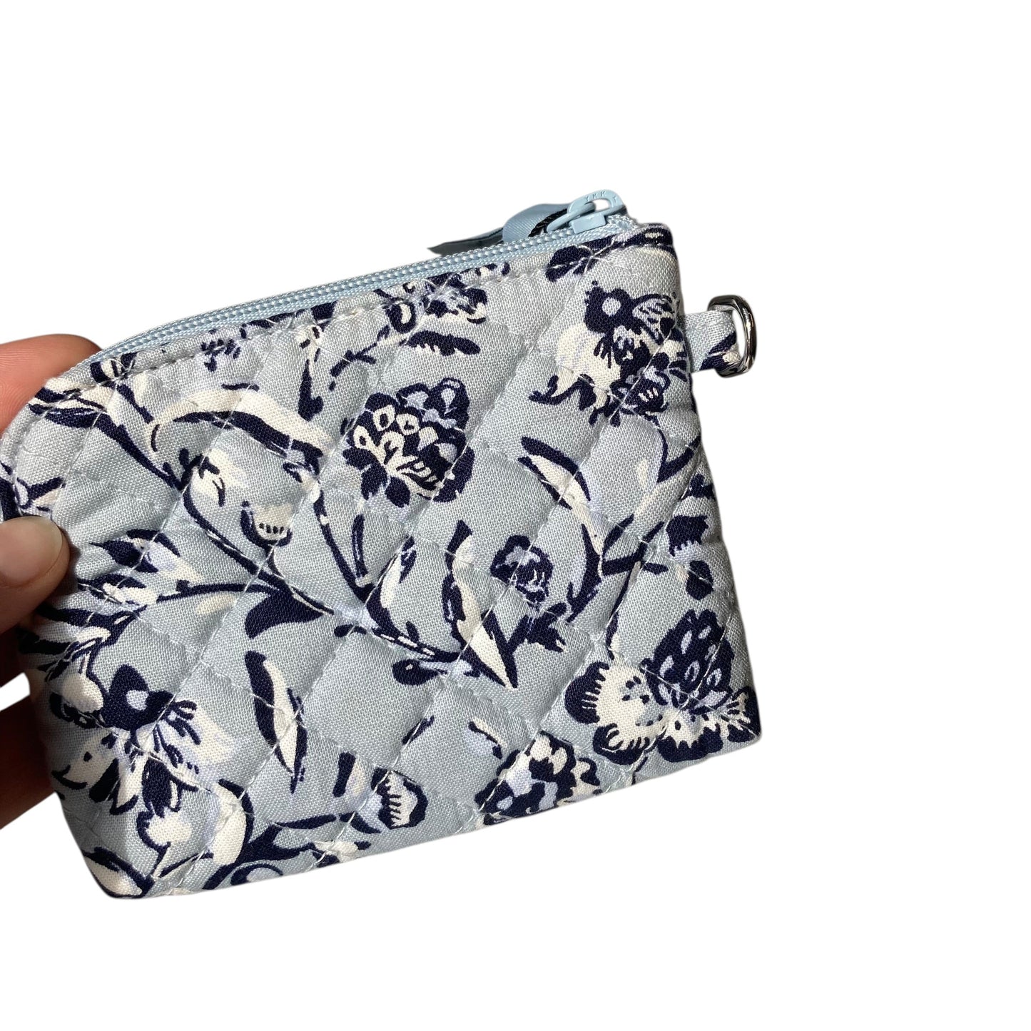 Coin Purse By Vera Bradley In Grey & White, Size:Small