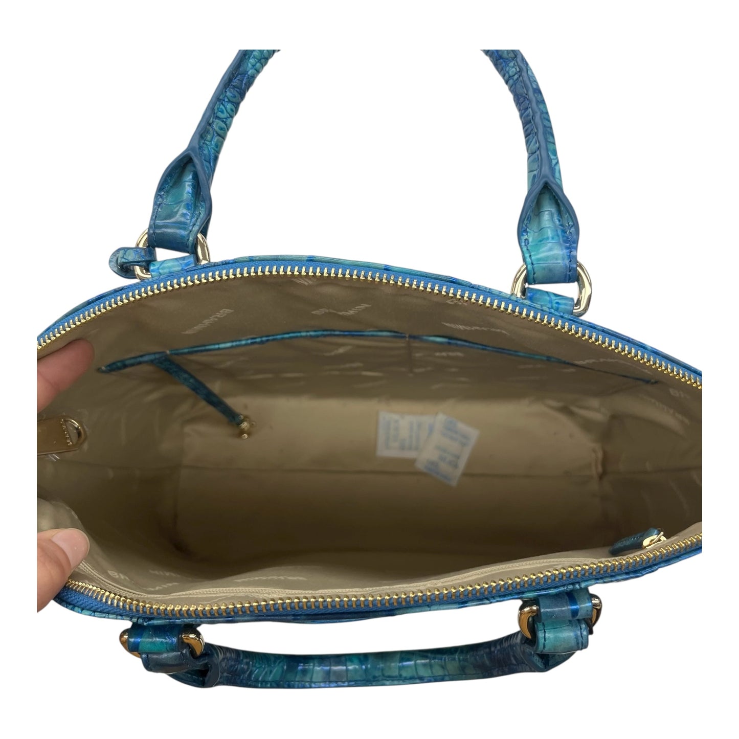 Handbag Designer By Brahmin In Teal, Size:Medium