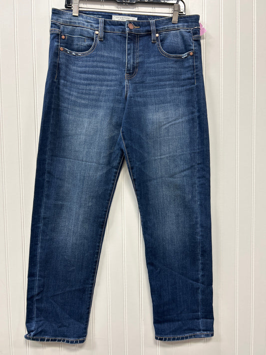 Jeans Straight By Liverpool In Blue Denim, Size:10